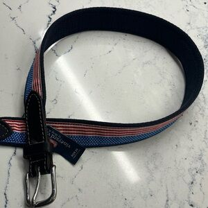 Vineyard Vines Kids Belt with Blue and Pink Stripes